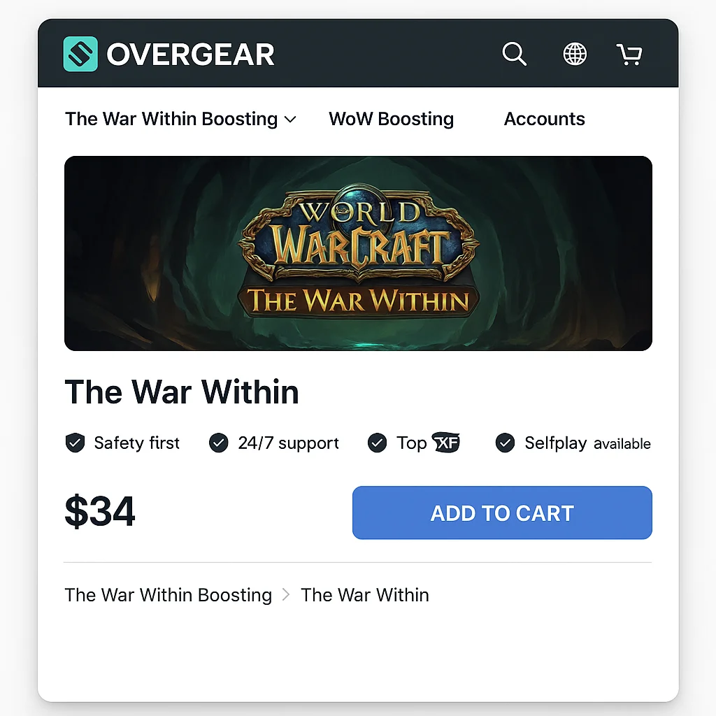overgear wow boost interface