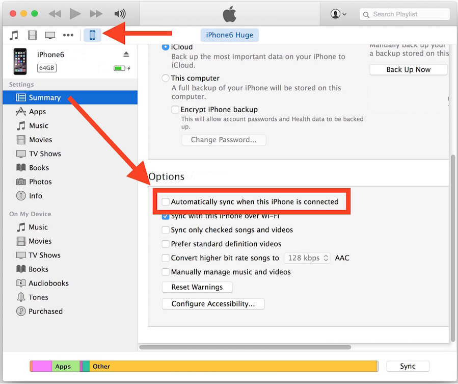 Transfer Pictures by iTunes