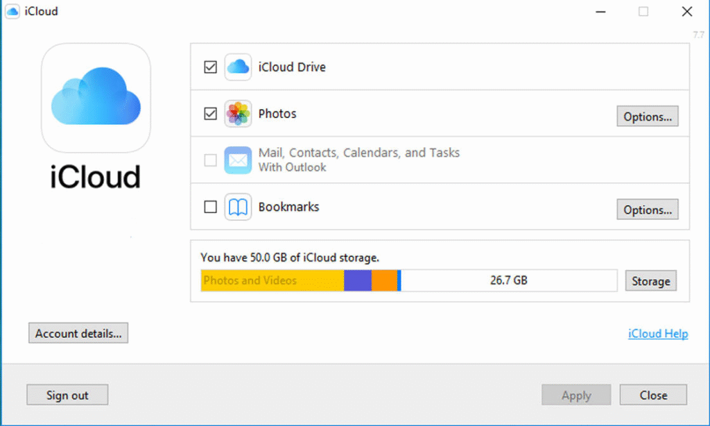 choose icloud photos